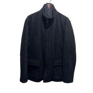 Michael Kors Black Wool Coat High Collar Size Medium